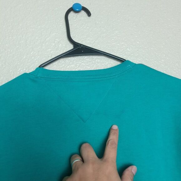 TOMMY HILFIGER DENIM REED GRAPHIC CREWNECK SWEATSHIRT TEAL GREEN MENS XL - Picture 6 of 11